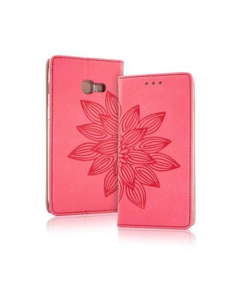 Etui cuir FLOWER DESIGN ROSE Samsung Galaxy S8