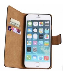 Etui cuir noir portefeuille pour iPhone 8