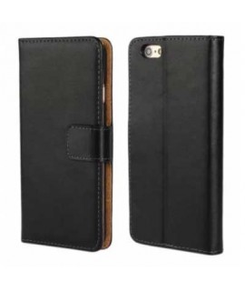 Etui cuir noir portefeuille pour iPhone 8