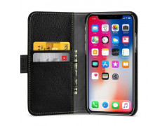 Etui cuir noir portefeuille iPhone X/XS