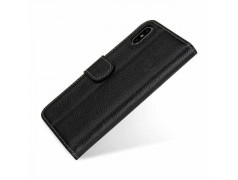 Etui cuir noir portefeuille iPhone X/XS