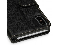 Etui cuir noir portefeuille iPhone X/XS