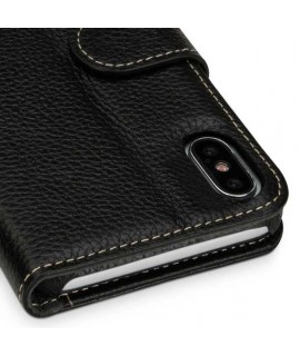 Etui cuir noir portefeuille iPhone X/XS