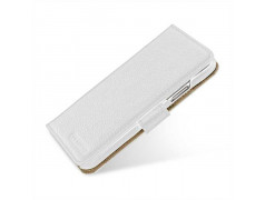 Etui cuir portefeuille blanc pour iPhone X/XS