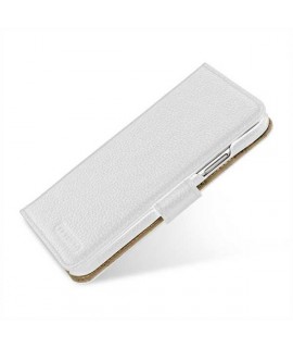 Etui cuir portefeuille blanc pour iPhone X/XS