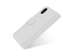 Etui cuir portefeuille blanc pour iPhone X/XS