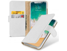 Etui cuir portefeuille blanc pour iPhone X/XS