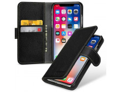 Etui cuir noir portefeuille iPhone X/XS