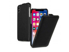 Etui cuir noir clapet pour iPhone X