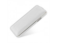 Etui cuir blanc clapet pour iPhone X