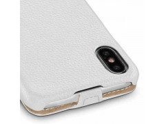 Etui cuir blanc clapet pour iPhone X