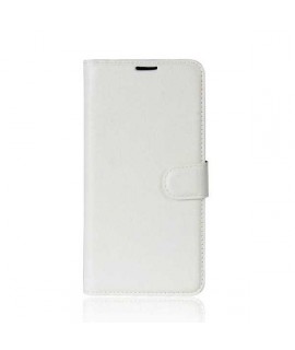 Etui cuir blanc clapet pour iPhone X