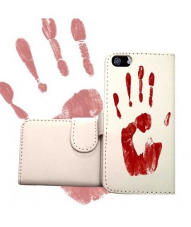 Etui cuir Portefeuille BLOOD pour iPhone 8