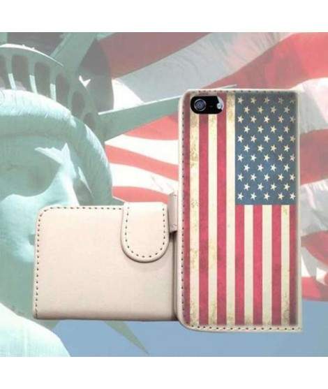 ETUI CUIR USA POUR IPHONE 8