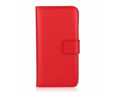 Etui cuir rouge portefeuille iPhone X