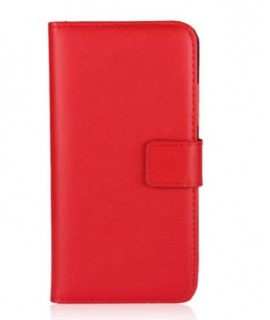 Etui cuir rouge portefeuille iPhone X