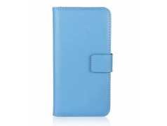 Etui cuir bleu portefeuille iPhone X