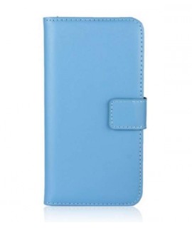 Etui cuir bleu portefeuille iPhone X