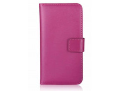 Etui cuir rose portefeuille iPhone X