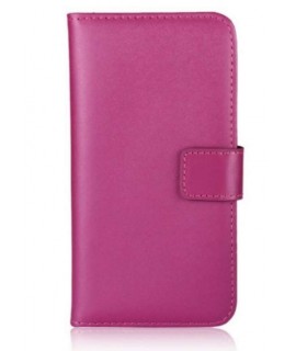 Etui cuir rose portefeuille iPhone X