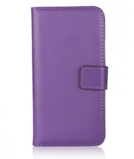 Etui cuir mauve portefeuille iPhone X