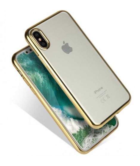 Coque CRYSTAL DELUXE OR souple iPhone X/XS