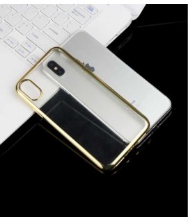 Coque CRYSTAL DELUXE OR souple iPhone X/XS