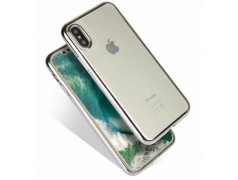 Coque CRYSTAL DELUXE ARGENT souple pour iPhone X/XS