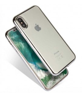 Coque CRYSTAL DELUXE ARGENT souple pour iPhone X/XS