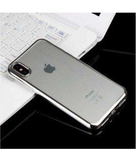 Coque CRYSTAL DELUXE ARGENT souple pour iPhone X/XS