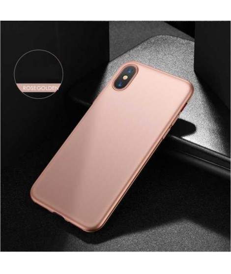 Coque silicone rose pour iPhone X