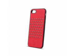 Coque cuir FASHION CLOU rouge pour iPhone 7 et iPhone 8