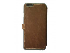 Etui portefeuille originale STARCLIPPERS en cuir marron pour iPhone 8+