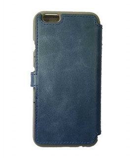 Etui portefeuille originale STARCLIPPERS en cuir bleu pour iPhone 8+