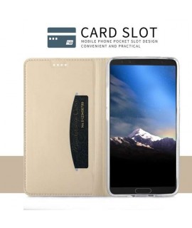 Etui portefeuille magnetique or SAMSUNG GALAXY S9+