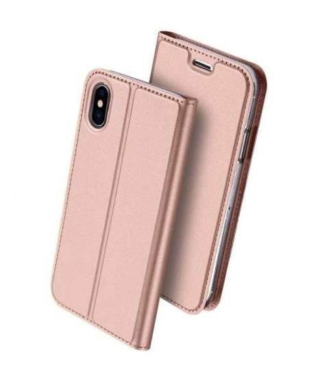 Etui portefeuille OR ROSE iPhone X