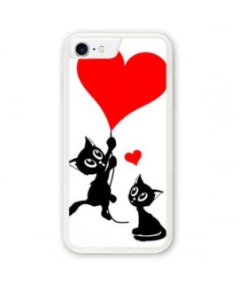 Coque souple LOVE CAT iPhone 8