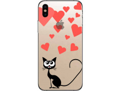 Coque silicone CAT LOVE pour iPhone X
