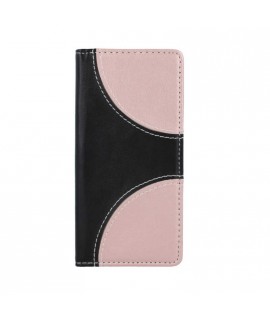 Etui portefeuille bicolore rose et noir Samsung Galaxy S8