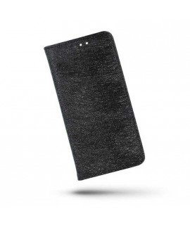 Etui portefeuille noir PAILETTES Samsung Galaxy S8+