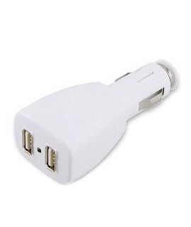 DOUBLE chargeur 12 volts allume cigare pour Iphone, Ipad et Ipod.