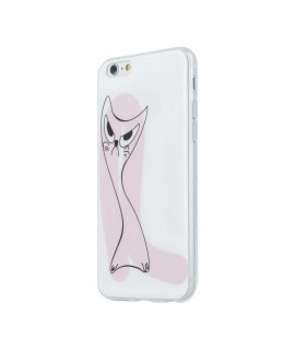 Coque gel PINK CAT iPhone 6+ et 6+ S