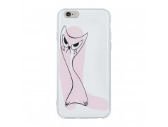 Coque gel PINK CAT iPhone 6+ et 6+ S