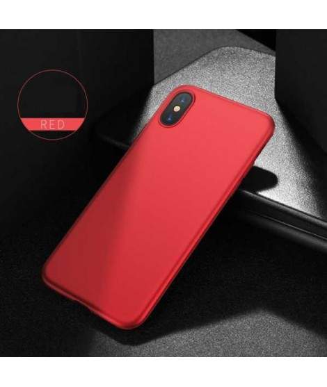 Coque SOFT TOUCH rouge iPhone XS