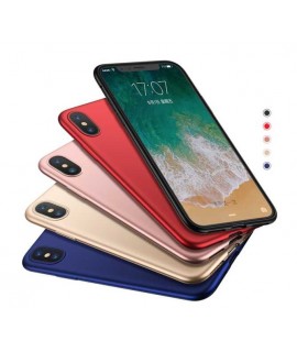 Coque SOFT TOUCH bleue iPhone XS