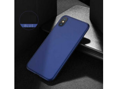 Coque SOFT TOUCH bleue iPhone XS