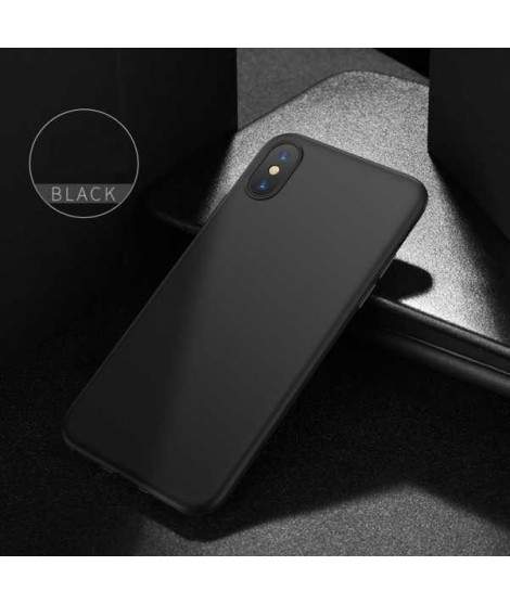 Coque SOFT TOUCH noire iPhone XS