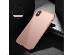 Coque SOFT TOUCH rose iPhone XS