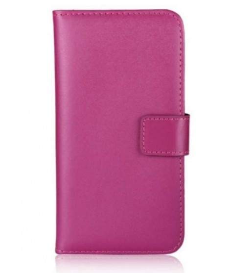 Etui cuir rose portefeuille iPhone XS