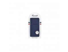 Etui folio FACONNABLE iPhone X/XS bleu marine French Riviera